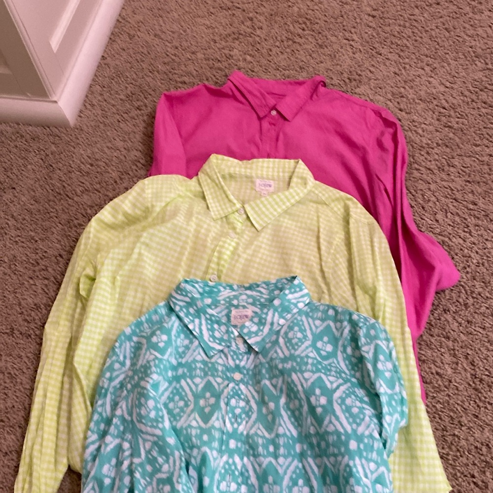 Lot of 3 J Crew button down shirts
